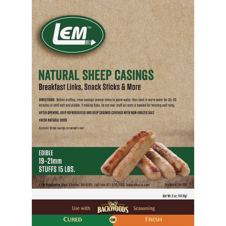 Image of LEM 5 Oz. Natural Sheep Casings