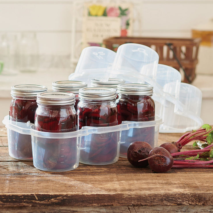 Image of Roots & Harvest SafeCrate Quart Jar Storage Container (6 Jar Capacity)