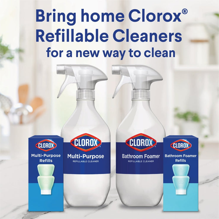 Image of Clorox Crisp Lemon Multi-Surface All-Purpose Cleaning Spray System Starter Kit