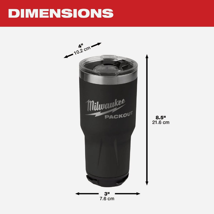 Image of Milwaukee PackOut 30 Oz. Black Insulated Tumbler
