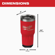 Image of Milwaukee PackOut 30 Oz. Red Insulated Tumbler