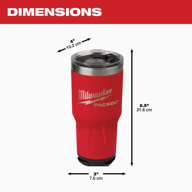 Image of Milwaukee PackOut 30 Oz. Red Insulated Tumbler
