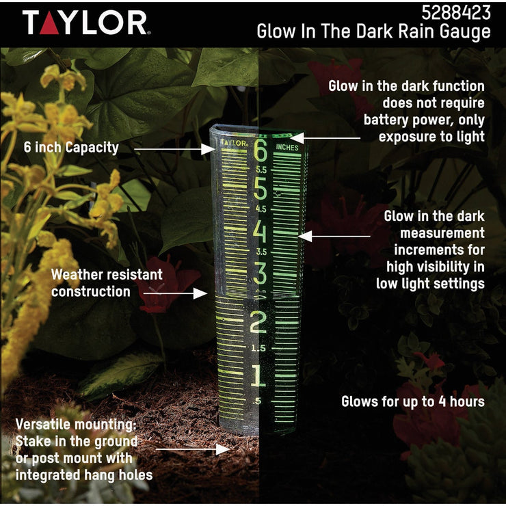 Image of Taylor Glow In Dark Rain Gauge
