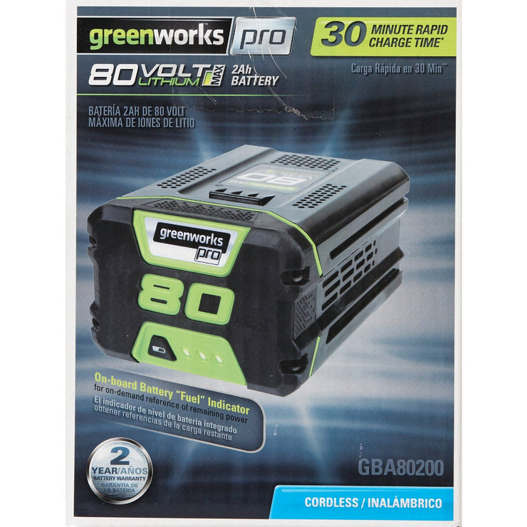 Image of Greenworks Pro 80V 2AH Tool Replacement Battery