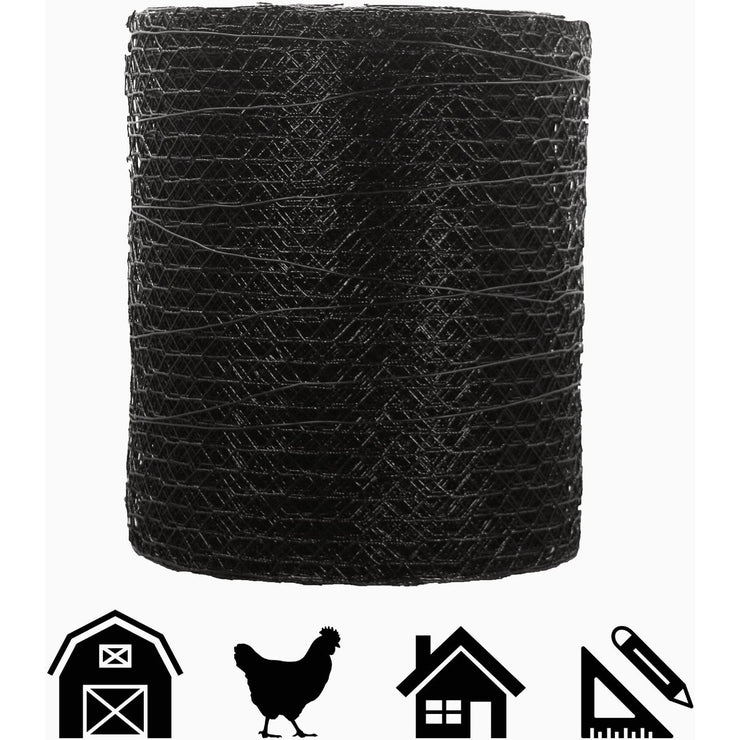 Image of Acorn 1 In. x 12 In. H. x 150 Ft. L. Hexagonal  Vinyl-Coated Wire Poultry Netting