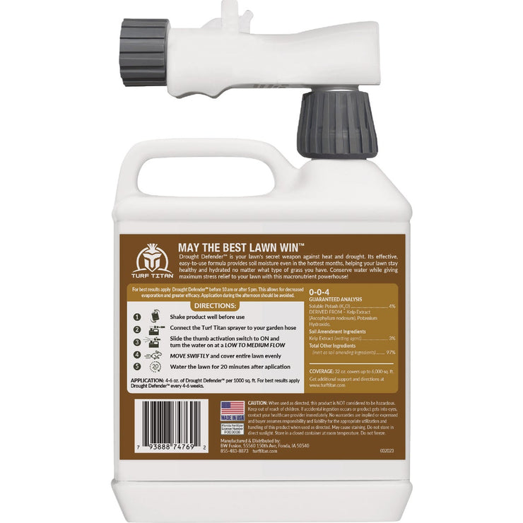 Image of Turf Titan Drought Defender 32 Oz. 6000 Sq. Ft. 0-0-4 Summer Lawn Fertilizer