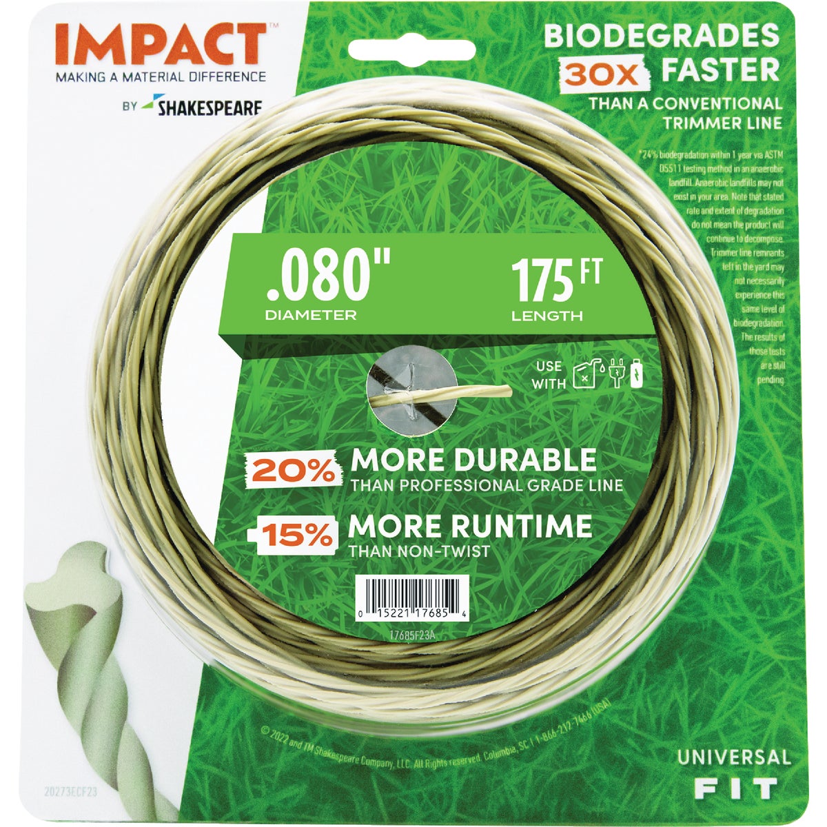 Shakespeare Impact .080 In. x 175 Ft. Trimmer Line – Hemlock Hardware