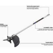 Image of Milwaukee M18 FUEL Brush Cutter Attachment for QUIK-LOK Attachment System