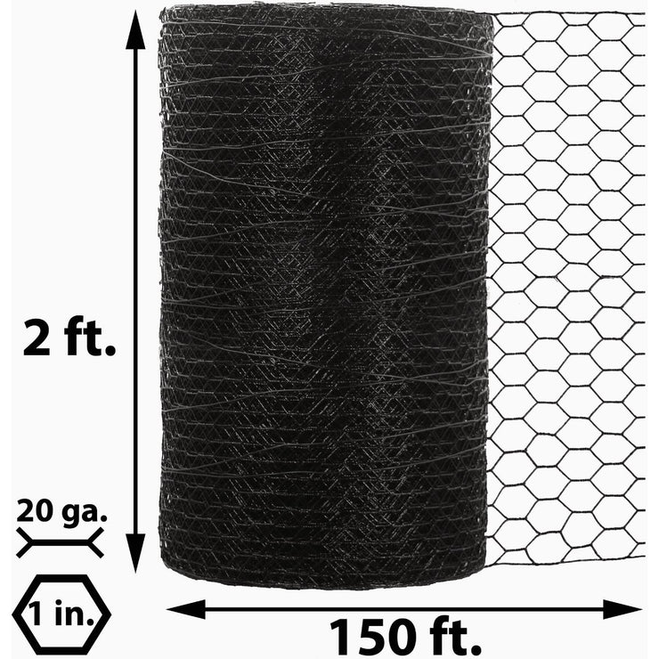 Image of Acorn 1 In. x 24 In. H. x 150 Ft. L. Hexagonal  Vinyl-Coated Wire Poultry Netting