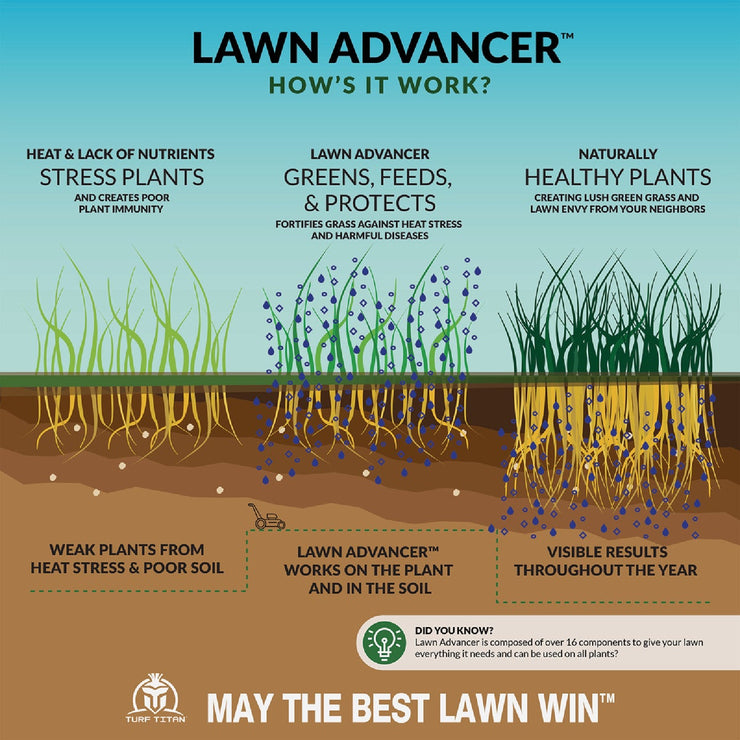 Image of Turf Titan Lawn Advancer 32 Oz. 6000 Sq. Ft. 2-7-7 Lawn Fertilizer