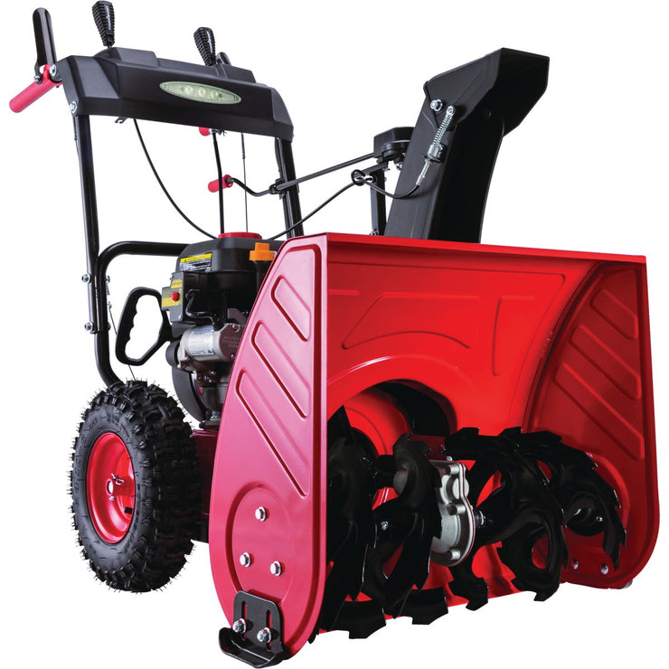 Image of PowerSmart 24 in. 212cc 2-Stage Electric Start Gas Snow Blower with LED Light