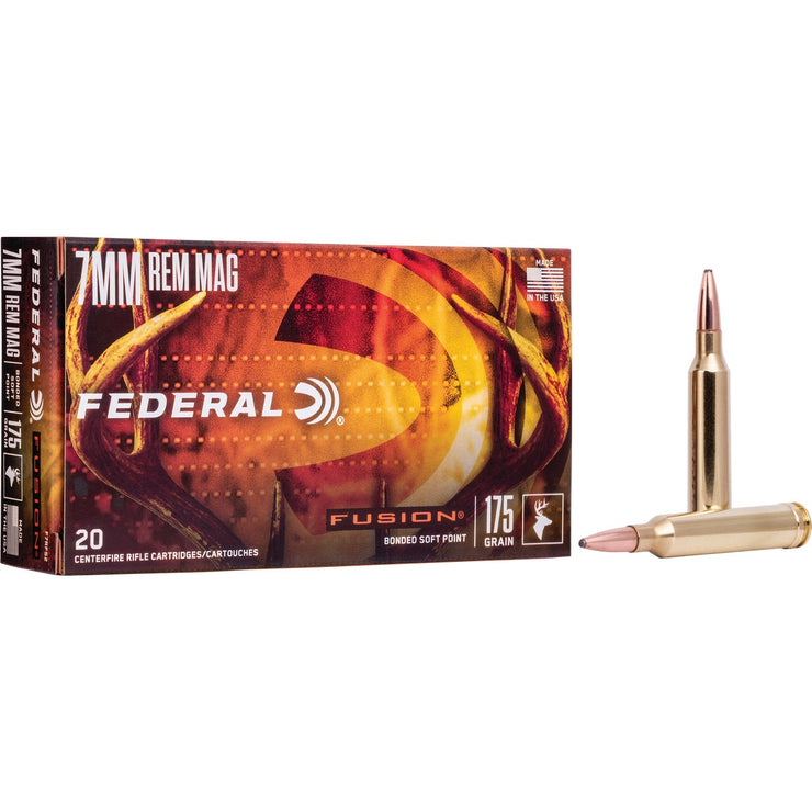 Image of Federal Fusion 7mm Rem Mag 175 Grain Soft Point Centerfire Ammunition Cartridges