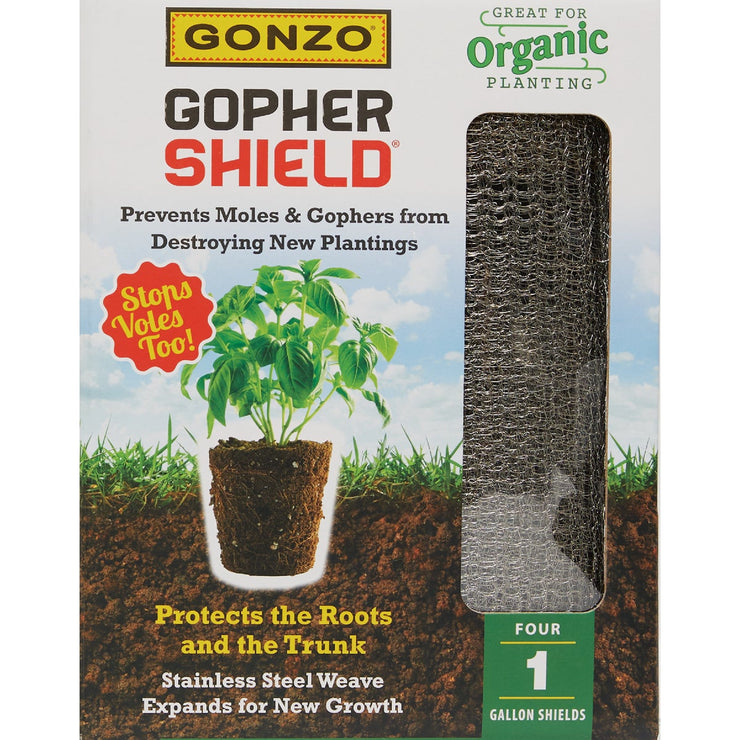 Image of Gonzo Gopher Shield 1 Gal. Stainless Steel Weave Plant Protector (4-Pack)