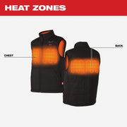 Image of Milwaukee M12 AXIS Men's Black Cordless Heated Vest Kit, 2XL