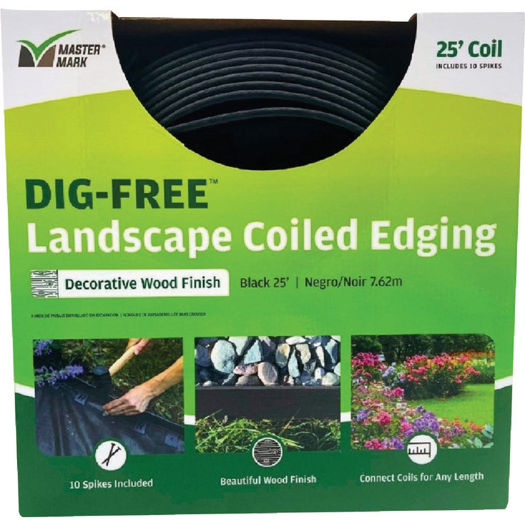 Image of Master Mark Dig-Free 1.5 In. H. x 25 Ft. L. Black Recycled Plastic Landscape Edging