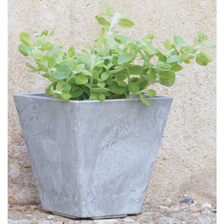 Image of Novelty ArtStone Ella 12 in. W. x 12 in. H. x 12 in. L. x Gray Resin Planter