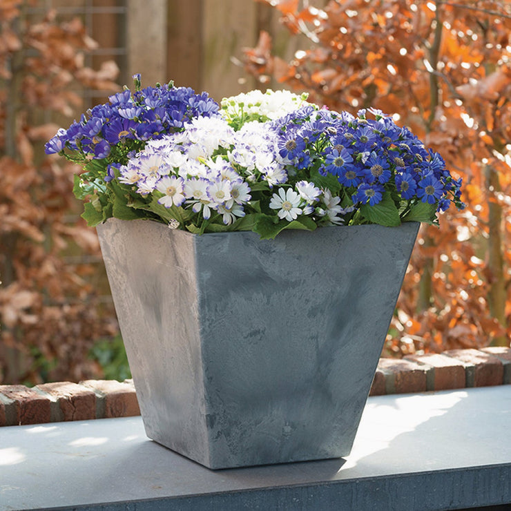 Image of Novelty ArtStone Ella 12 in. W. x 12 in. H. x 12 in. L. x Gray Resin Planter