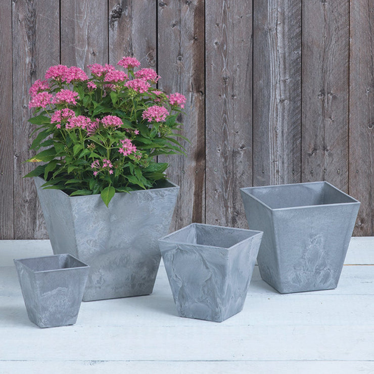 Image of Novelty ArtStone Ella 12 in. W. x 12 in. H. x 12 in. L. x Gray Resin Planter