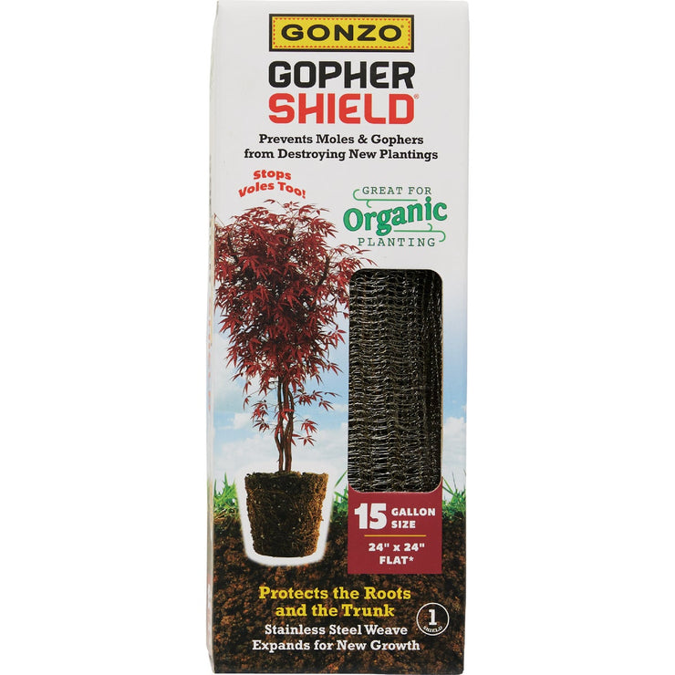 Image of Gonzo Gopher Shield 15 Gal. Stainless Steel Weave Plant Protector