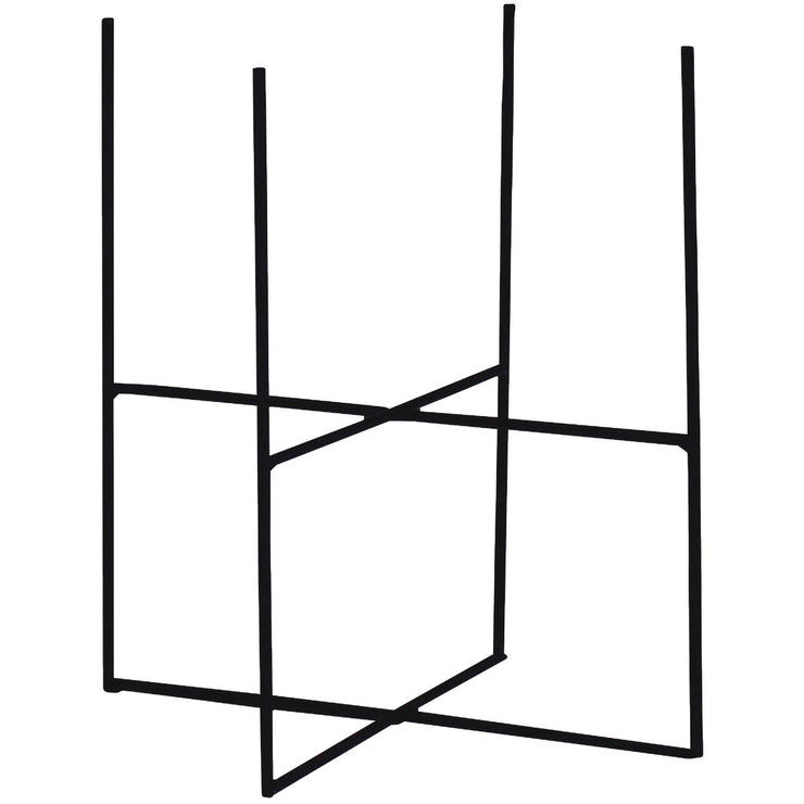 Image of American Gardenworks Urban Living Matte Black Powder Coated Steel 14 In. Floor Pot Holder