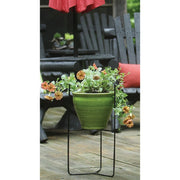 Image of American Gardenworks Urban Living Matte Black Powder Coated Steel 14 In. Floor Pot Holder