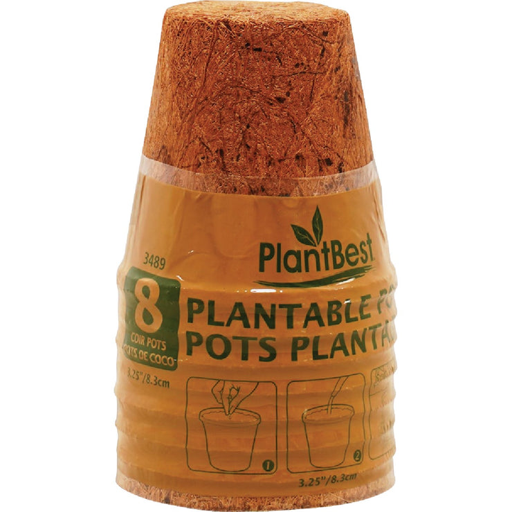 Image of PlantBest 3.25 In. Coconut Coir Plantable Pot (8-Pack)