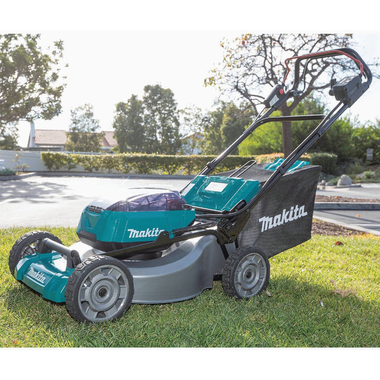 Image of Makita 36V (18V X2) LXT Brushless 21 In. Self-Propelled Commercial Lawn Mower Kit with 4 Batteries (5.0Ah)