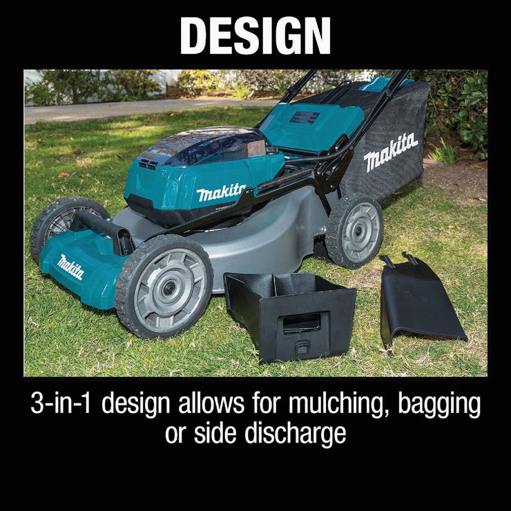 Image of Makita 36V (18V X2) LXT Brushless 21 In. Self-Propelled Commercial Lawn Mower Kit with 4 Batteries (5.0Ah)