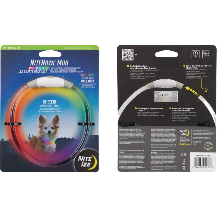 Image of Nite Ize Nite Howl Lithium Polymer Rechargeable Color Changing LED Mini Safety Necklace