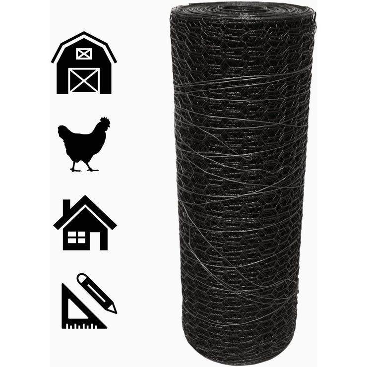 Image of Acorn 1 In. x 48 In. H. x 150 Ft. L. Hexagonal  Vinyl-Coated Wire Poultry Netting