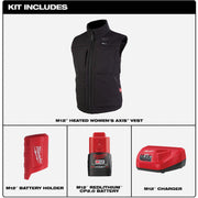 Image of Milwaukee M12 AXIS Women's Black Cordless Vest Kit, L