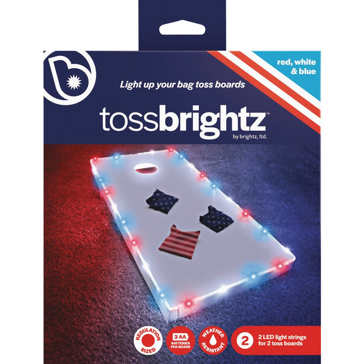 Image of Tossbrightz 26 Ft. Patriotic LED Cornhole Lighting Kit