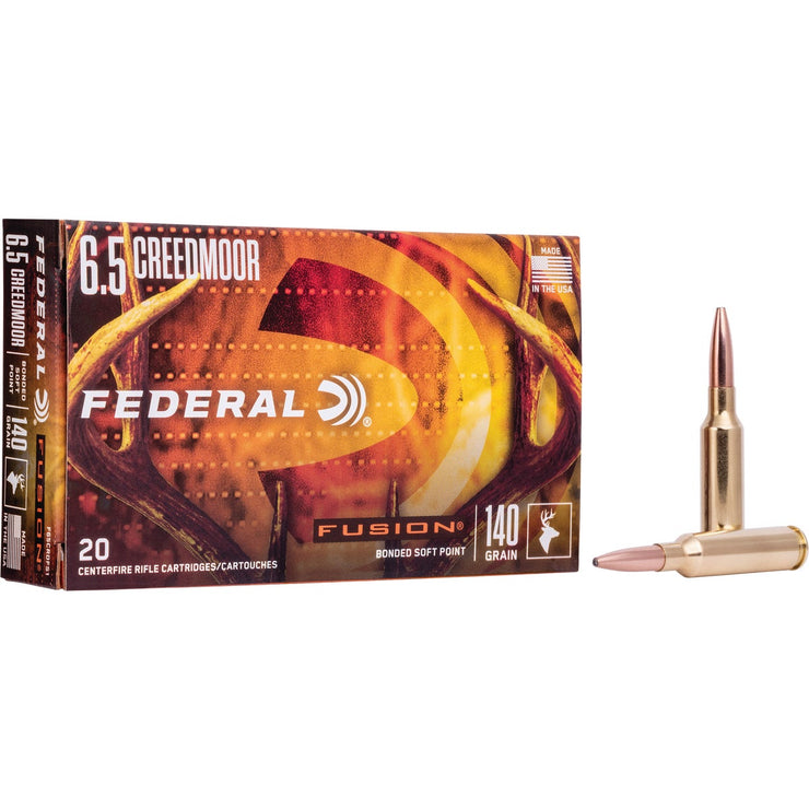 Image of Federal Fusion 6.5 Creedmoor 140 Grain Soft Point Centerfire Ammunition Cartridges