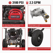 Image of Simpson Clean Machine 3100 psi 2.3 GPM Cold Water Gas Pressure Washer