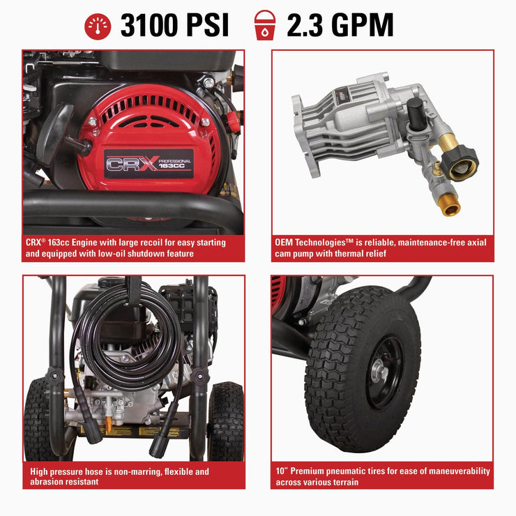 Image of Simpson Clean Machine 3100 psi 2.3 GPM Cold Water Gas Pressure Washer