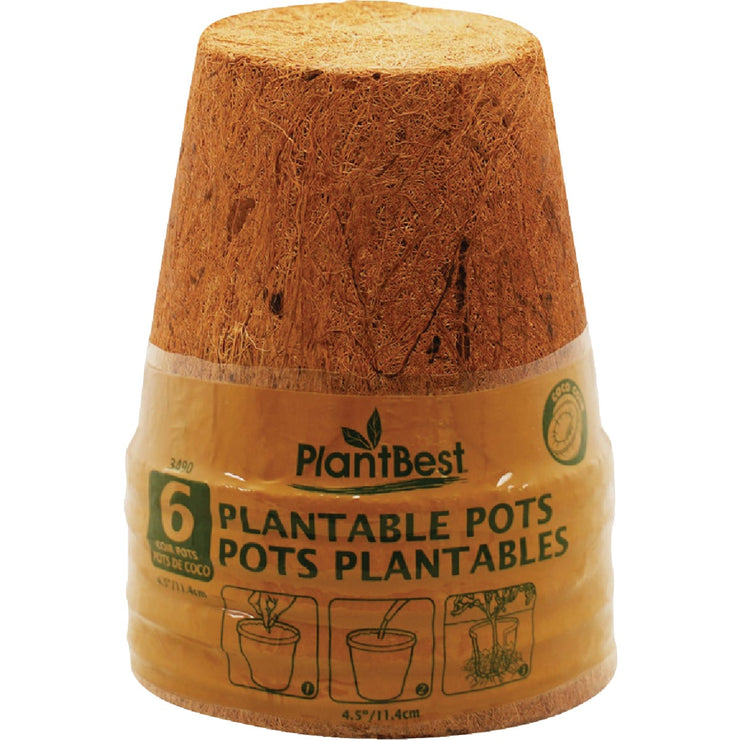 Image of PlantBest 4.5 In. Coconut Coir Plantable Pot (6-Pack)
