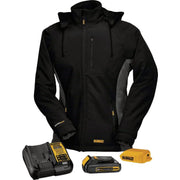 Image of DEWALT Women's Black Soft Shell Heated Coat Kit, S