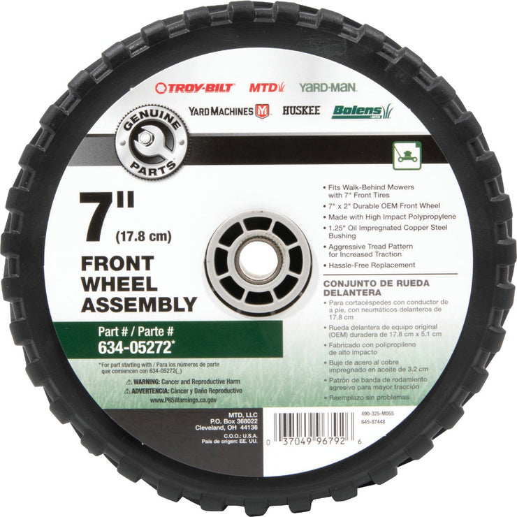 Image of MTD Original Equipment 7 In. Front Wheel Assembly for Most Walk-Behind Mowers