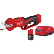 Image of Milwaukee M12 Brushless Cordless Pruning Shears Kit with 2.0 Ah Battery & Charger