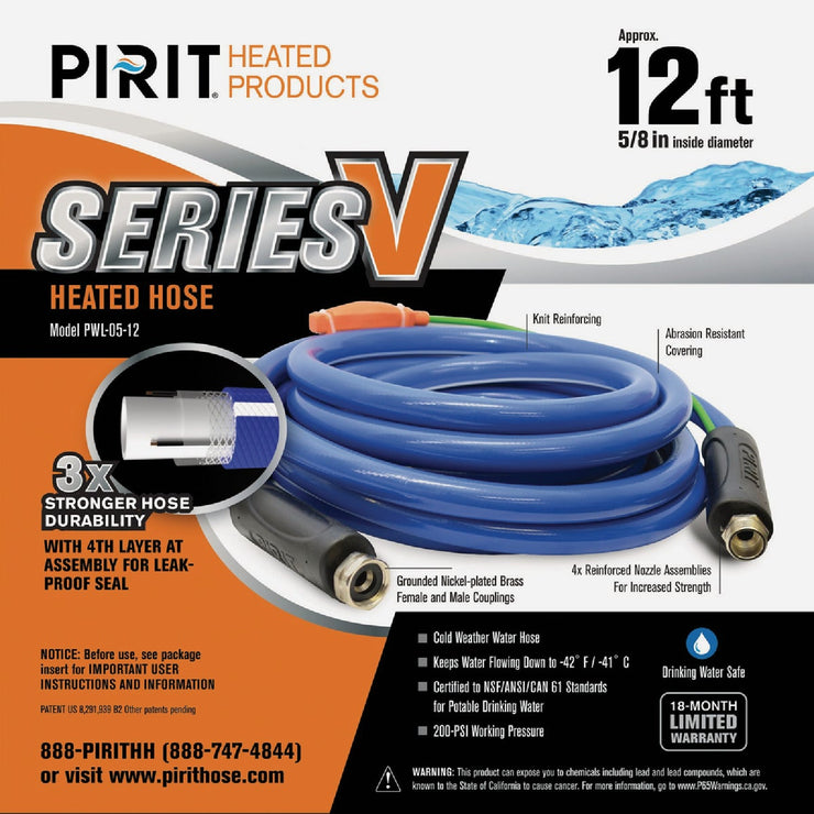 Image of Pirit 5/8 In. Dia. x 12 Ft. L. Heated Water Hose