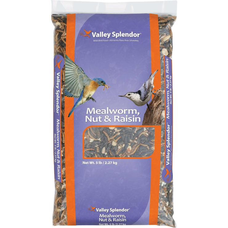 Image of Valley Splendor 5 Lb. Mealworm, Nuts, & Raisins Wild Bird Food