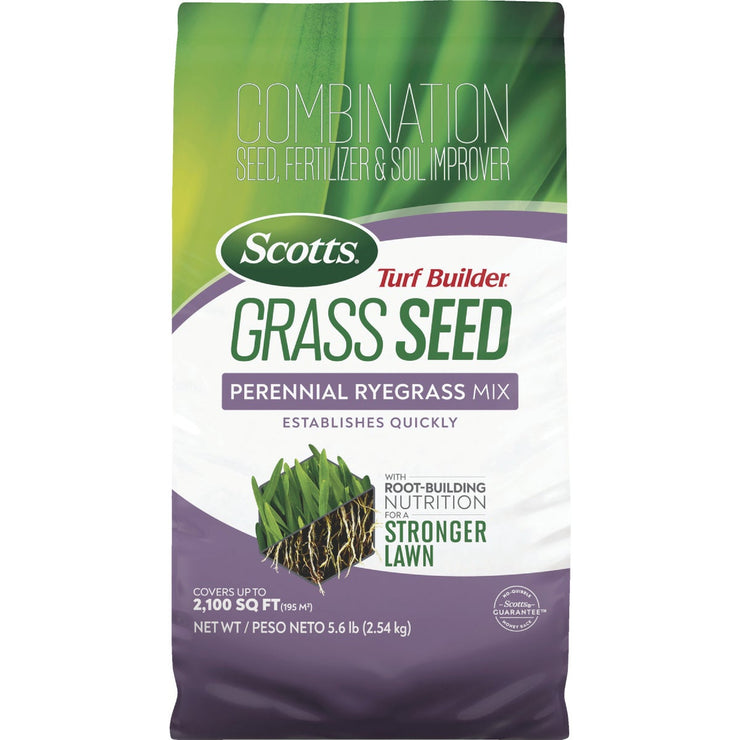 Image of Scotts Turf Builder 5.6 Lb. 700 Sq. Ft. Perennial Ryegrass Mix Grass Seed, Fertilizer, and Soil Improver Combination