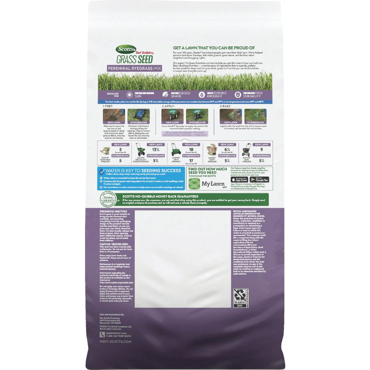Image of Scotts Turf Builder 5.6 Lb. 700 Sq. Ft. Perennial Ryegrass Mix Grass Seed, Fertilizer, and Soil Improver Combination