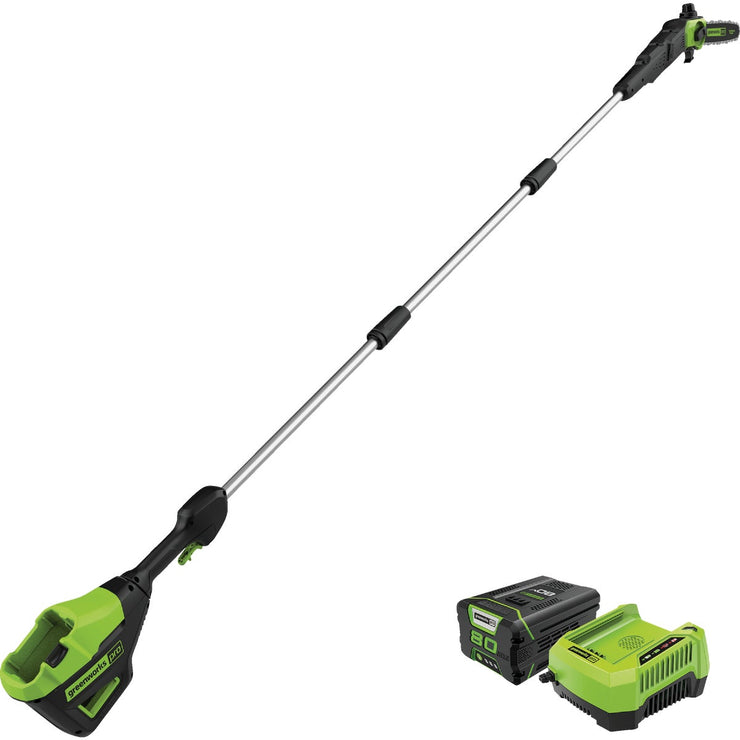 Image of Greenworks 80V 10 In. Pole Saw with 2.0 Ah Battery & Charger
