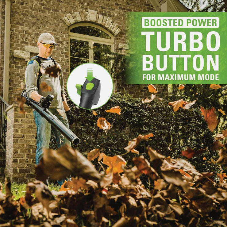 Image of Greenworks 80V 610 CFM 180 MPH Cordless Single-Port Backpack Leaf Blower with 4.0 Ah Battery & Charger