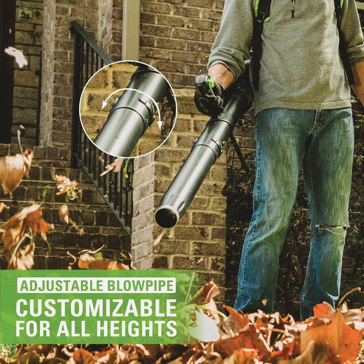 Image of Greenworks 80V 610 CFM 180 MPH Cordless Single-Port Backpack Leaf Blower with 4.0 Ah Battery & Charger