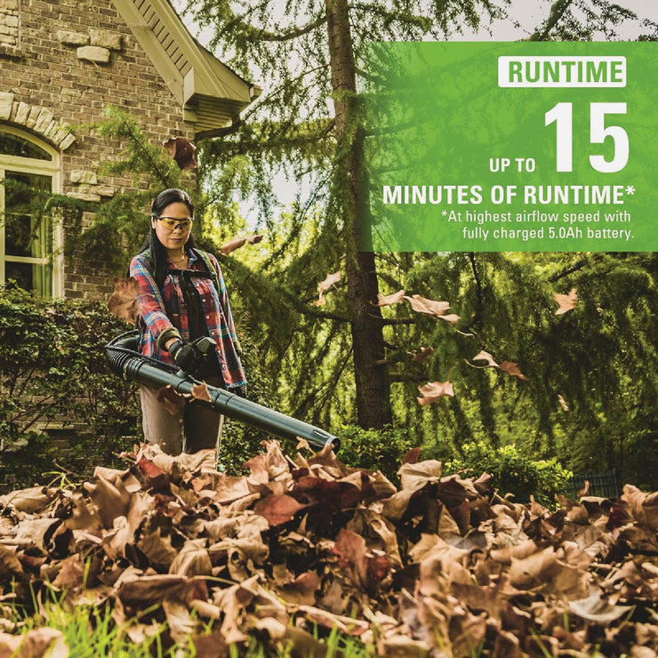 Image of Greenworks 80V 610 CFM 180 MPH Cordless Single-Port Backpack Leaf Blower with 4.0 Ah Battery & Charger