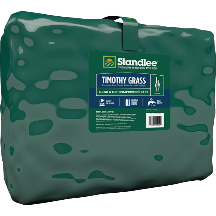 Image of Standlee Premium Western Forage 50 Lb. Premium Timothy Grab & Go Compressed Bale