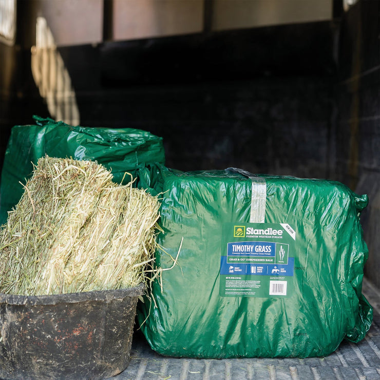 Image of Standlee Premium Western Forage 50 Lb. Premium Timothy Grab & Go Compressed Bale