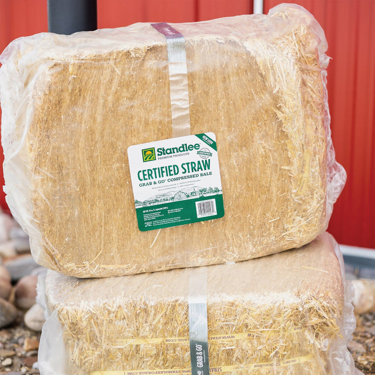 Image of Standlee Premium Western Forage 18 Cu. Ft. Certified Straw Grab & Go Compressed Bale